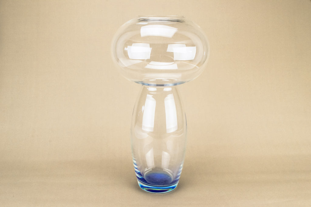 Blue glass vase