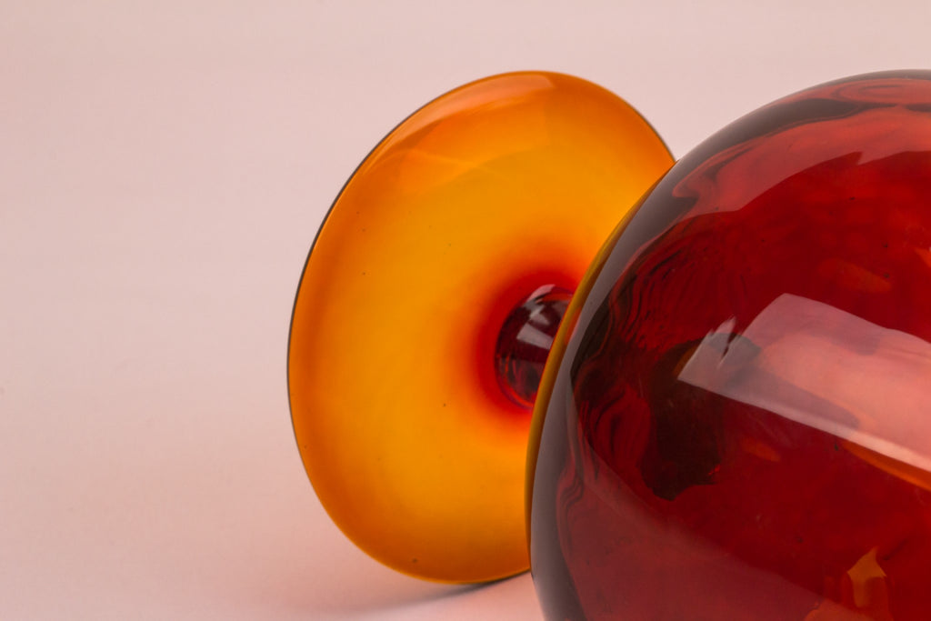Orange glass vase