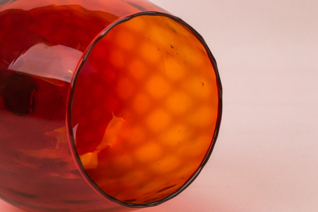 Orange glass vase