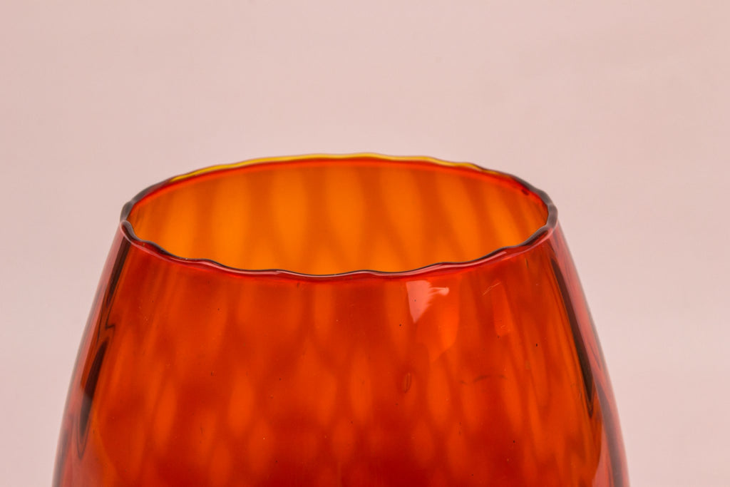 Orange glass vase