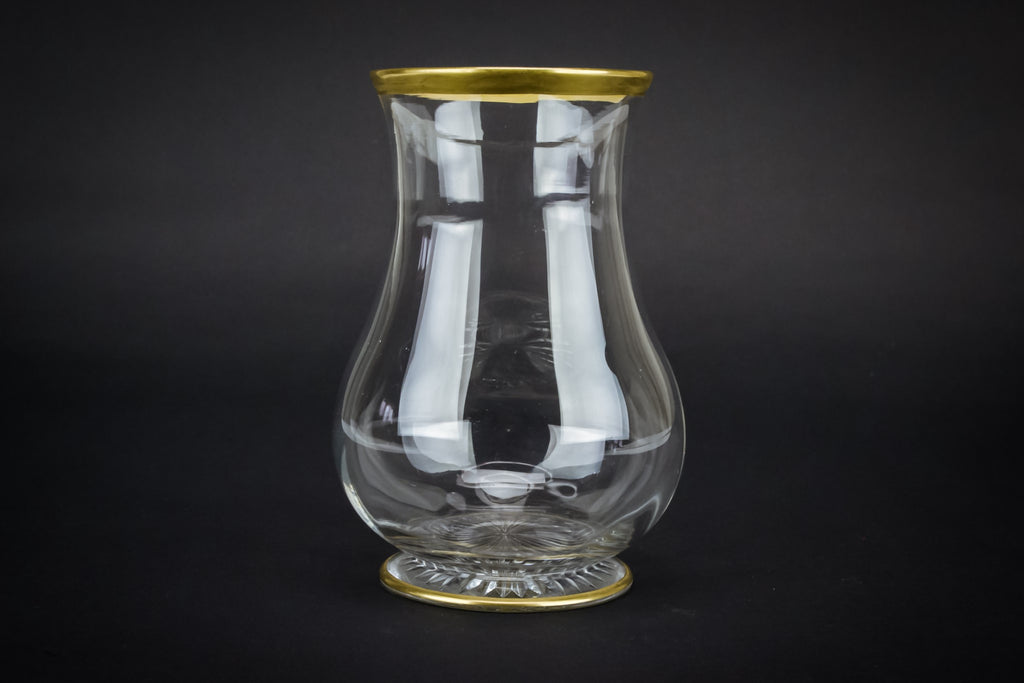 Small gilded glass vase