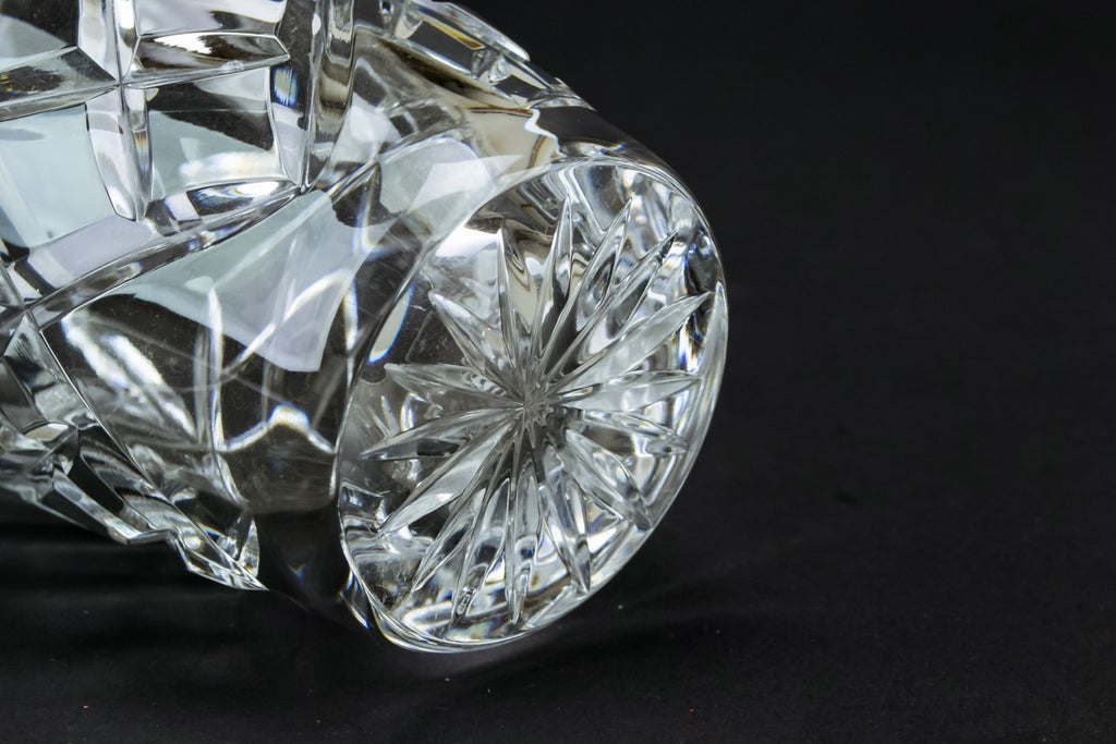 Cut glass flower vase