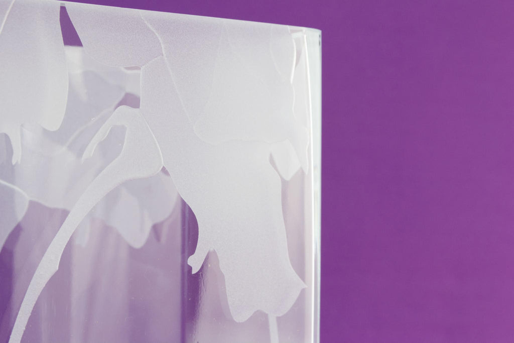 Rectangular glass vase by Nobile