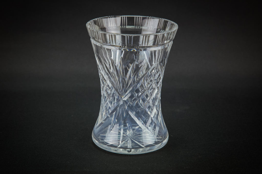 Medium Cut Glass Vase, mid 20th C