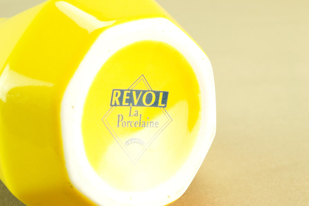 Revol yellow creamer and sugar bowl