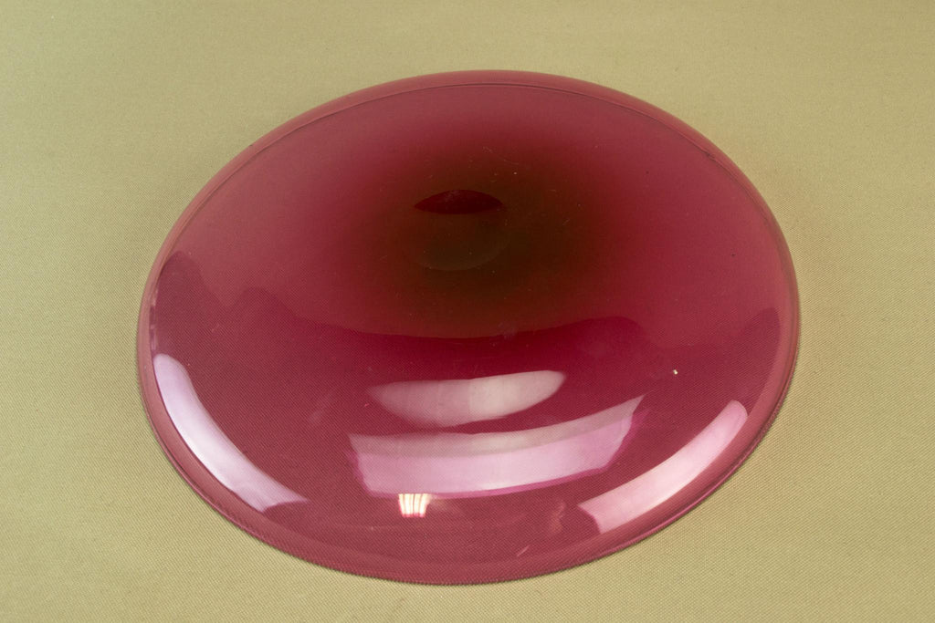 Cranberry red glass dish, early 1900s