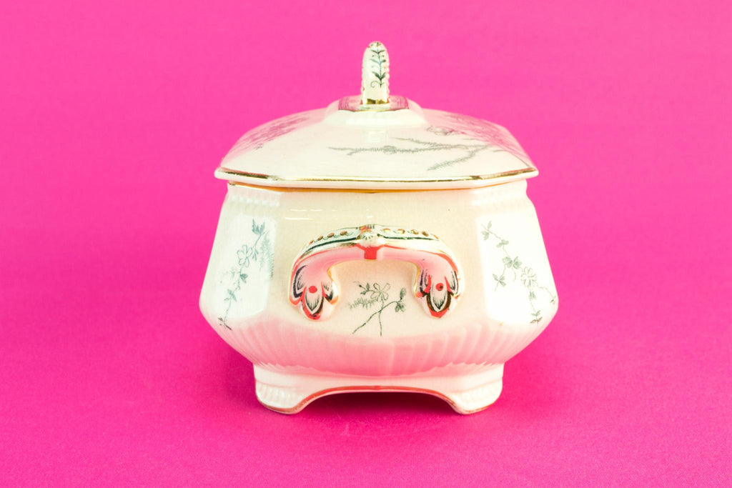 Small green floral serving bowl, 1880s