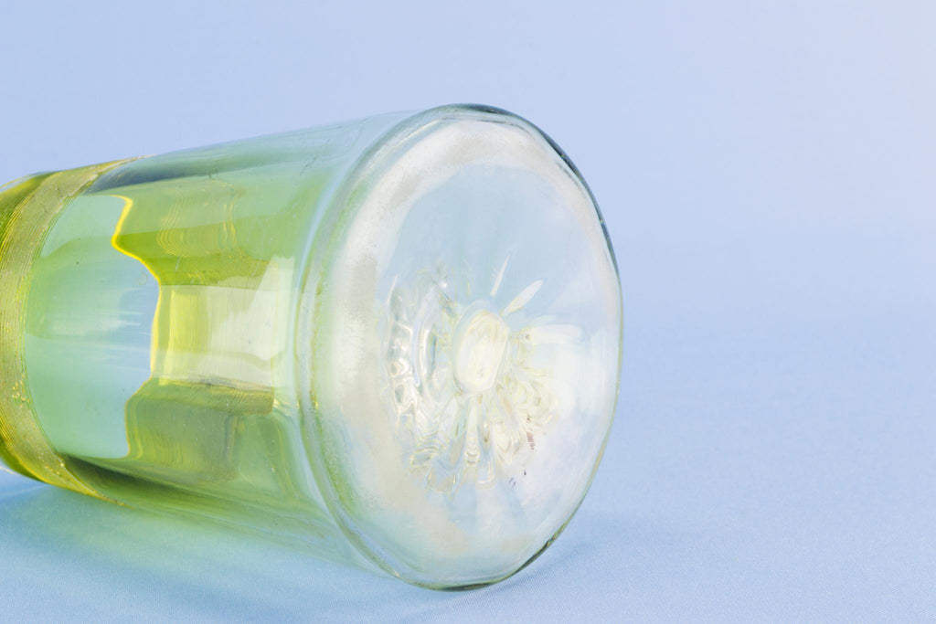 Green glass jug, late 19th century