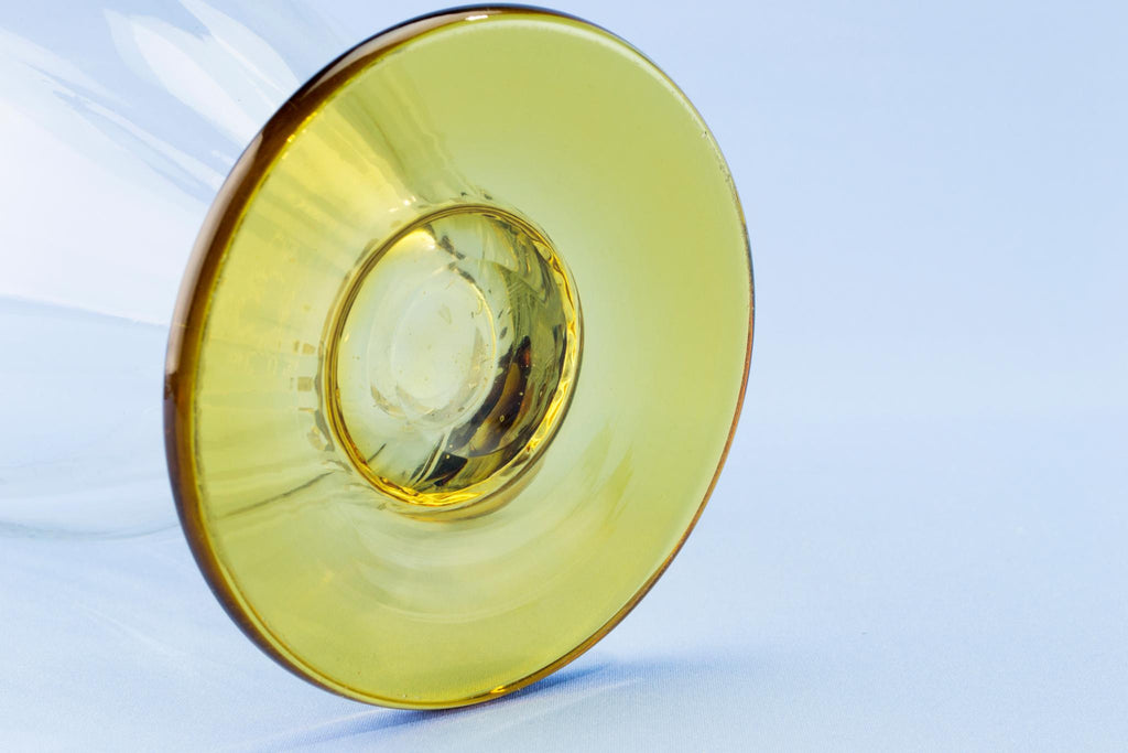 Two tone glass jug, mid 20th century