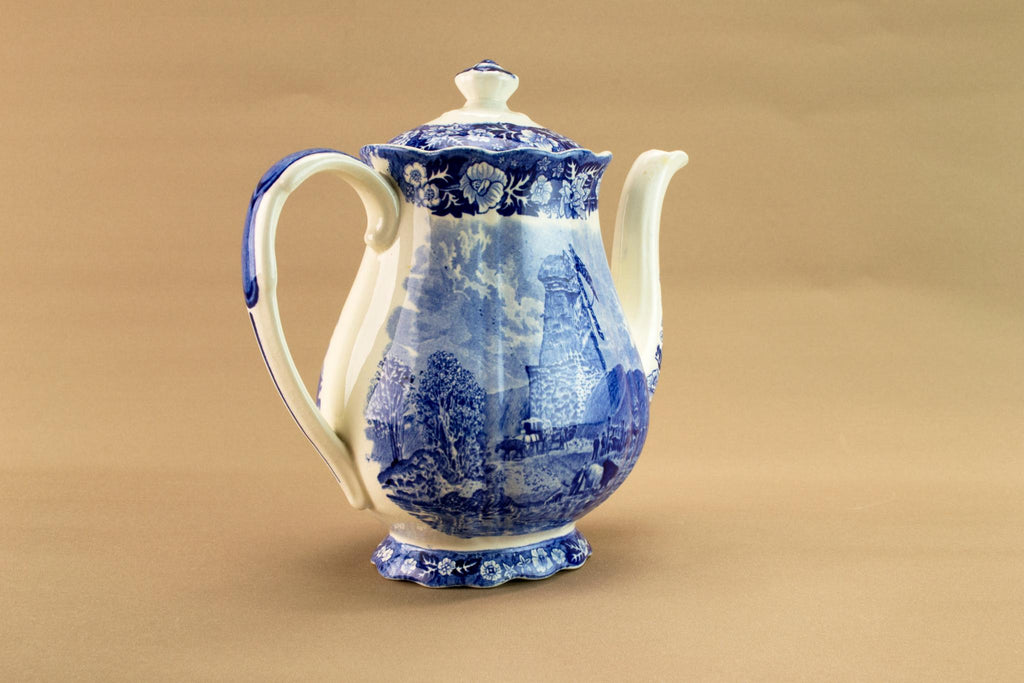 Blue and white teapot
