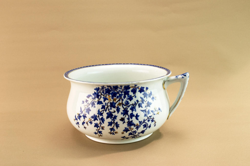 Large blue and white planter, 1880s