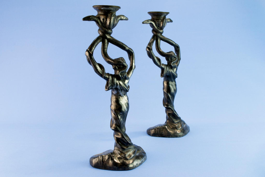 Art Nouveau candlesticks, circa 1900