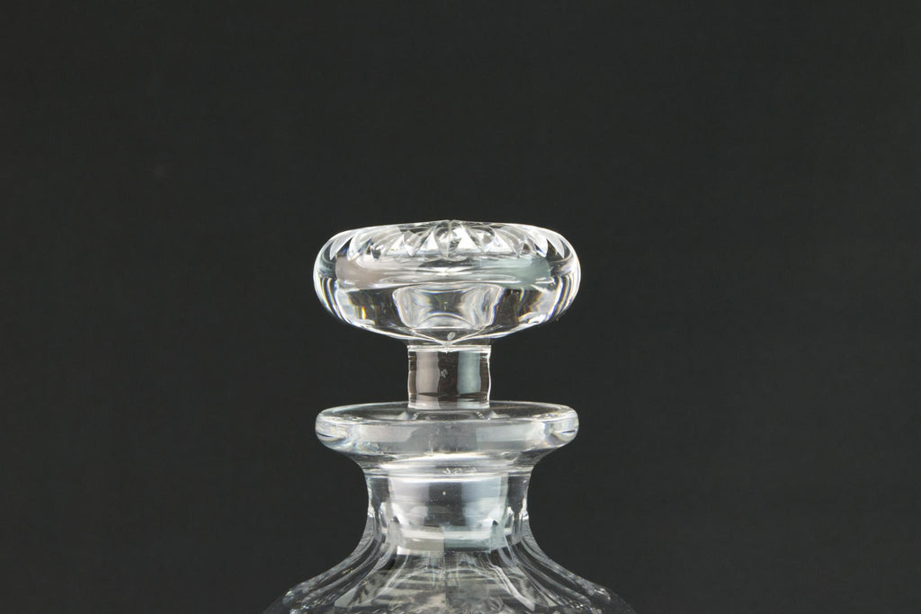 Cut glass thistle decanter, mid 20th c