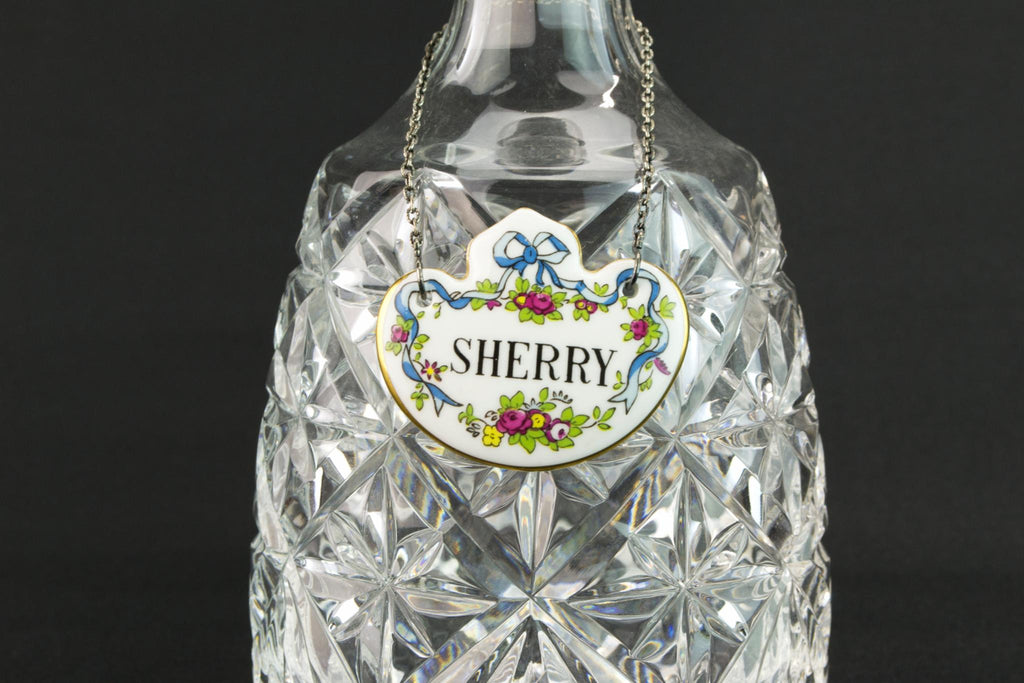 Medium glass sherry decanter