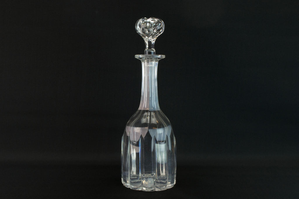 Cut glass port decanter, mid 19th century
