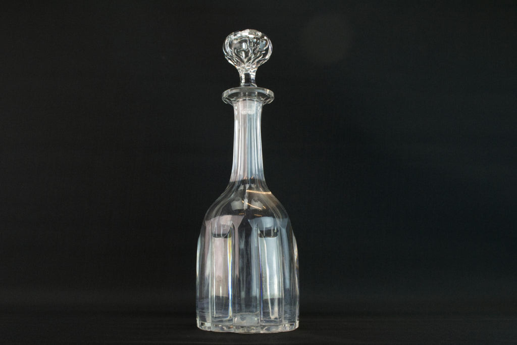Cut glass port decanter, mid 19th century
