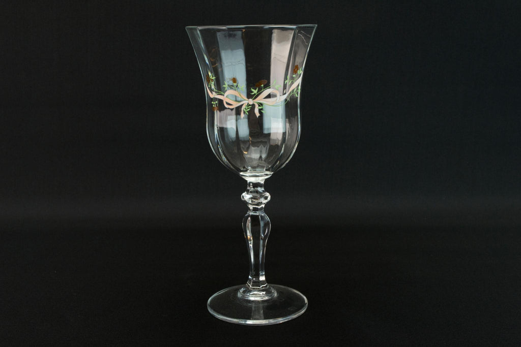 4 ribbon wine glasses