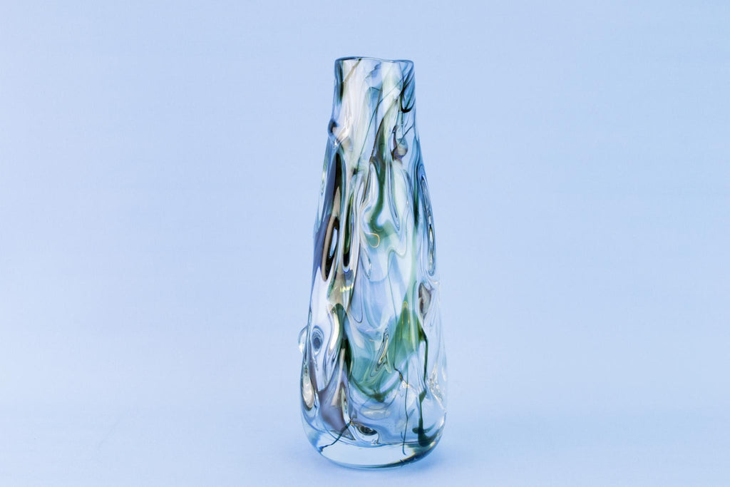 Whitefriars knobbly glass vase, English 1960s