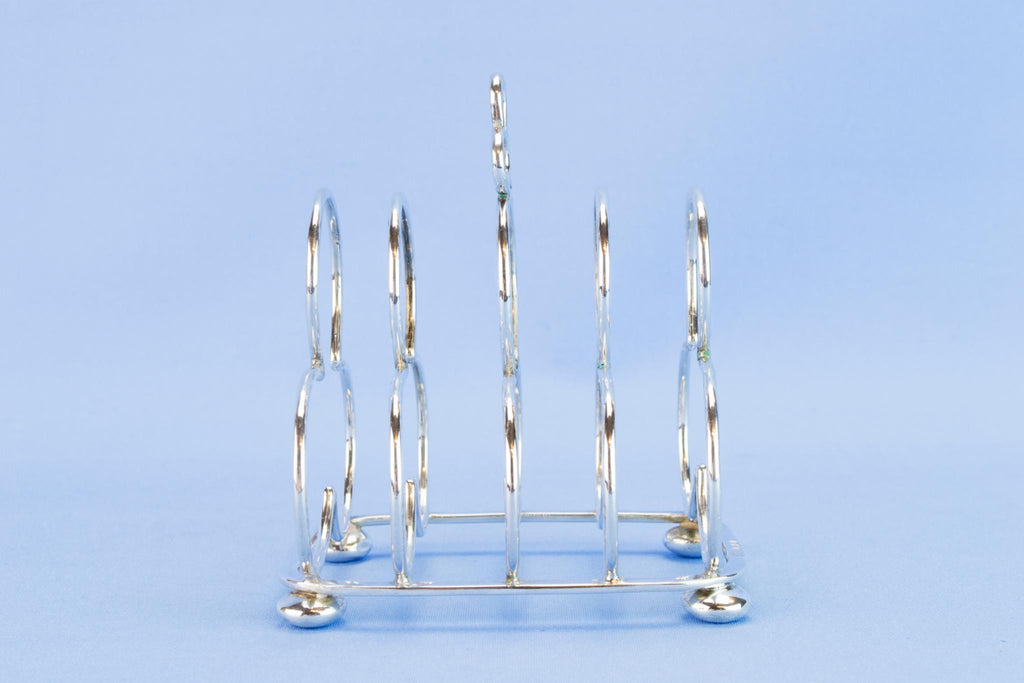 Sterling Silver Clubs toast rack, 1905