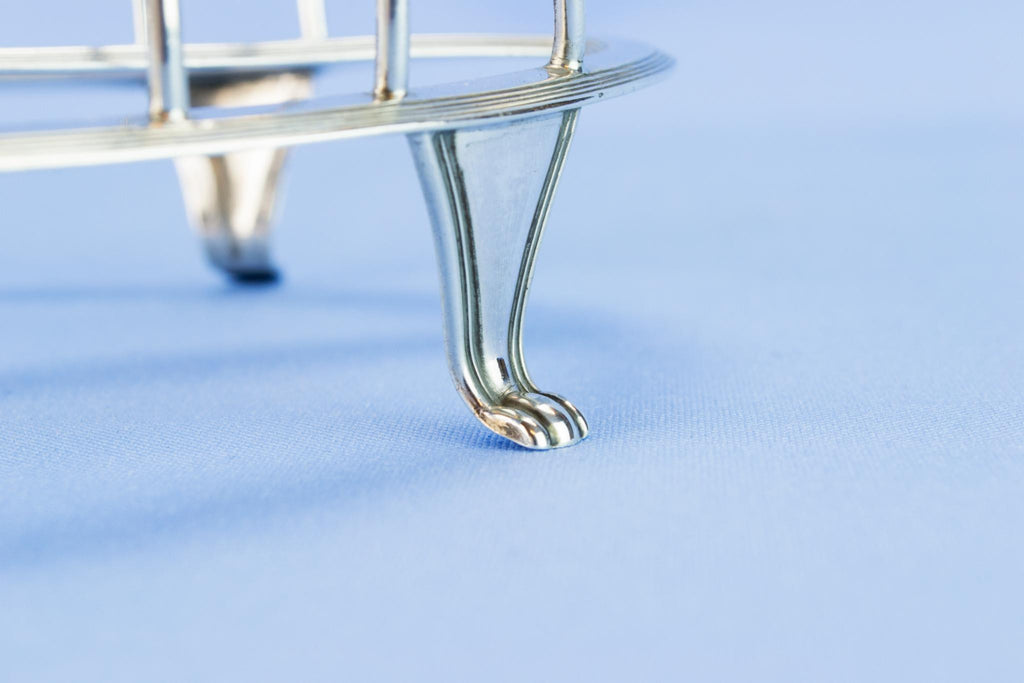 Georgian sterling silver toast rack, 1790