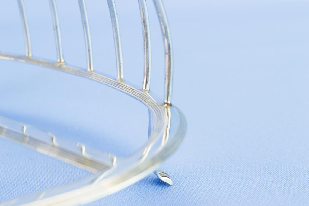 Georgian sterling silver toast rack, 1790