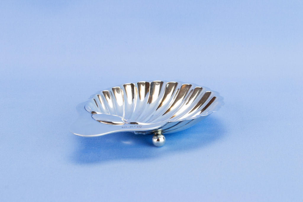 Sterling Silver shell butter dish, 1907