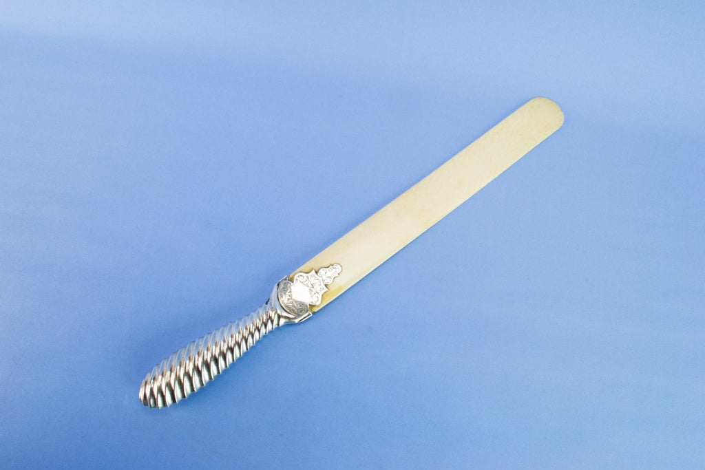 Sterling silver & Ivory page turner, 1890