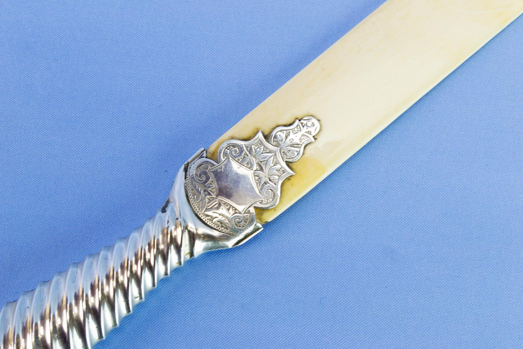 Sterling silver & Ivory page turner, 1890