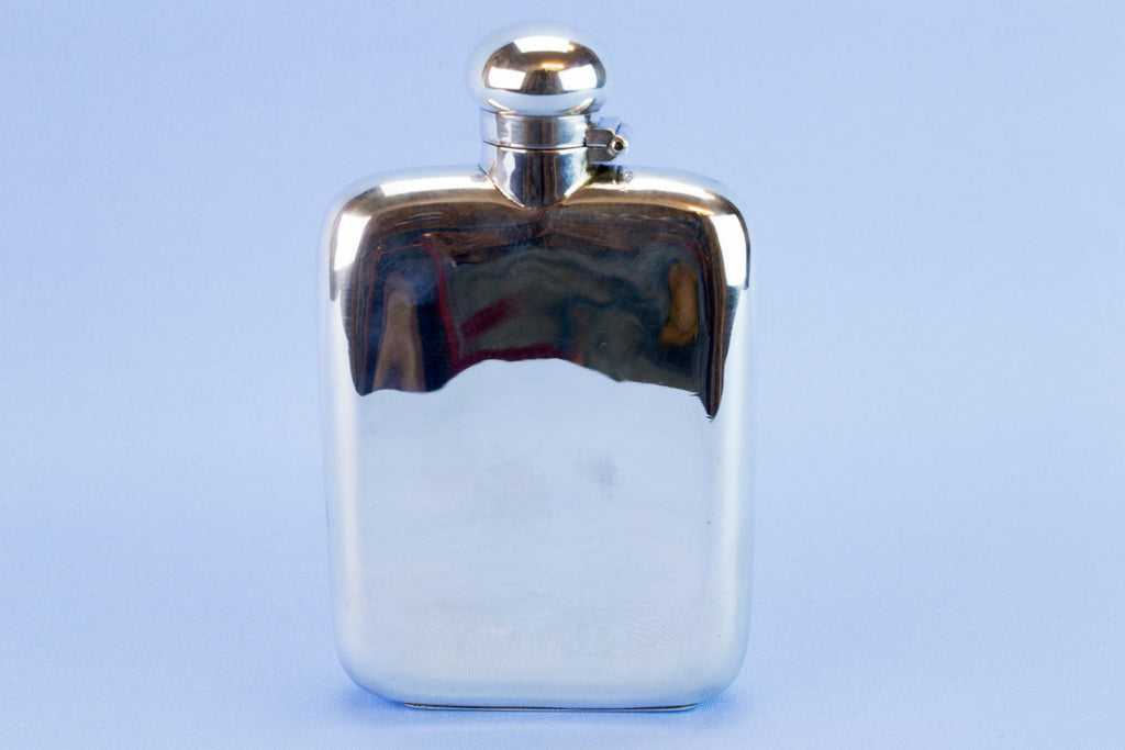 Sterling Silver whisky pocket flask, 1899
