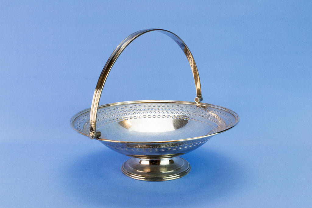Silver plated fruit basket, 1930s