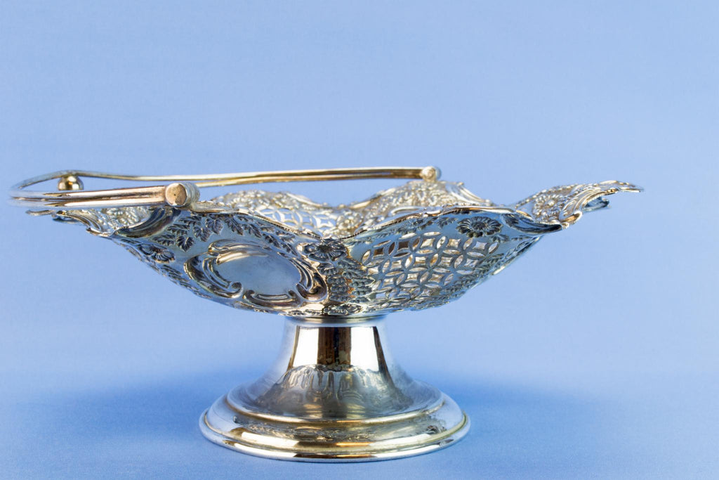Silver plated fruit basket, mid 19th c
