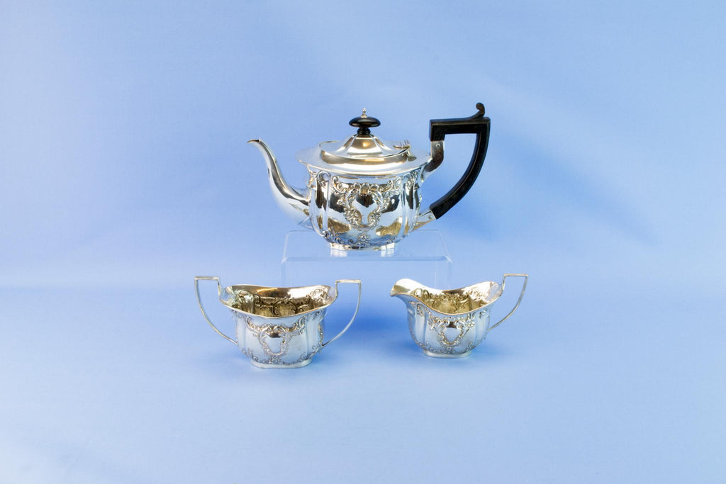 Sterling Silver Art Nouveau tea set, 1901