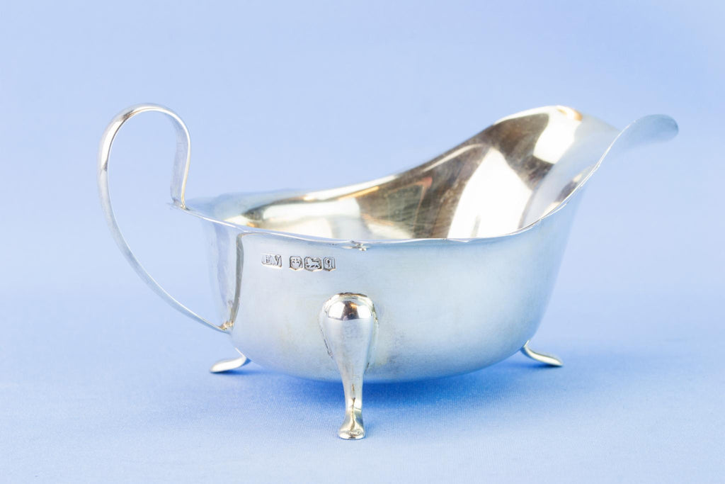 Sterling silver gravy boat, 1933