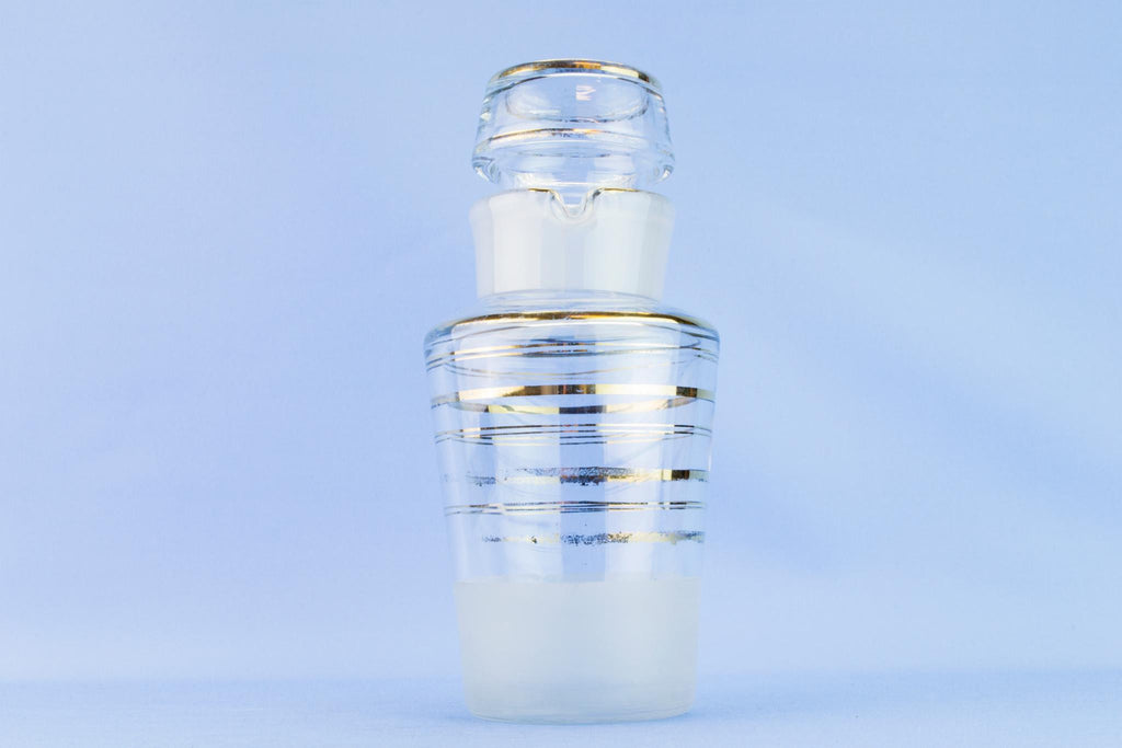 Art Deco glass cocktail shaker, 1930s