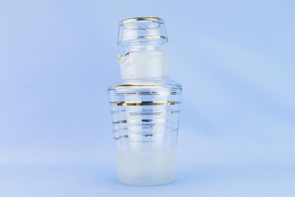 Art Deco glass cocktail shaker, 1930s