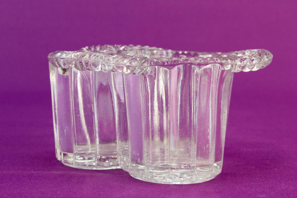 Trefoil glass serving bowl, English 1930s