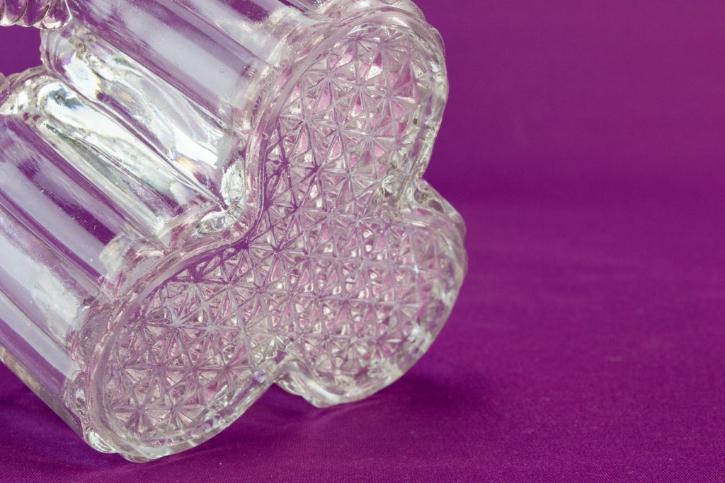 Trefoil glass serving bowl, English 1930s