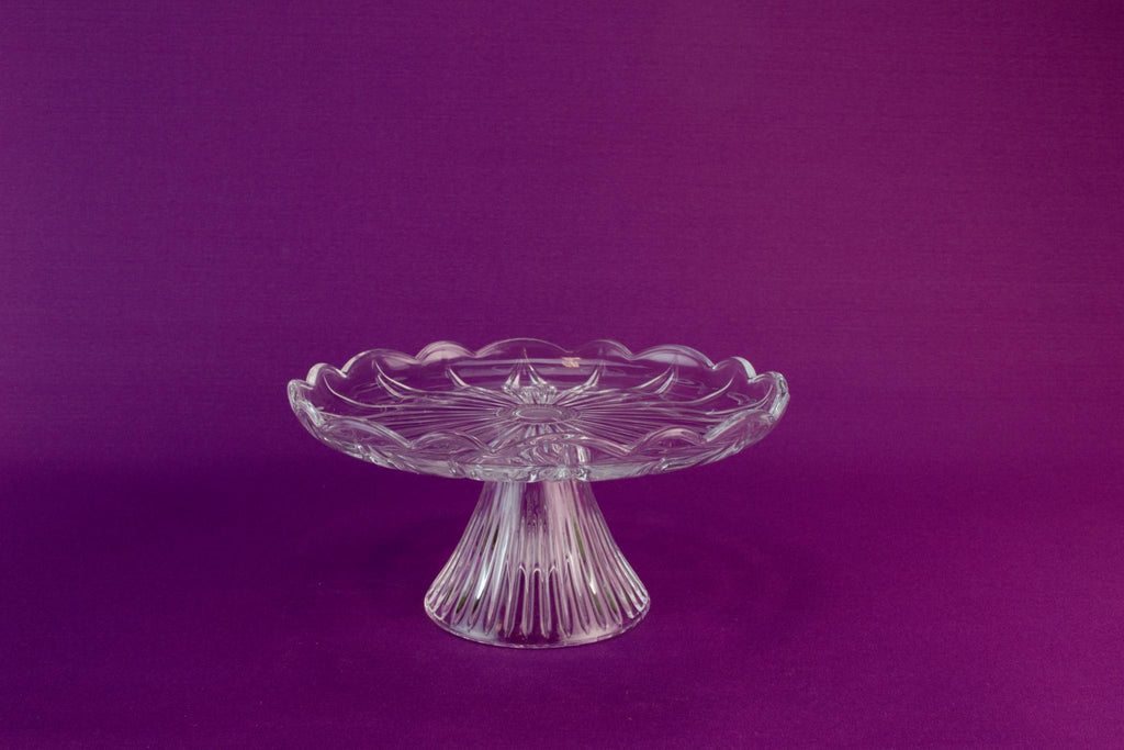 Small glass cake stand, 1950s