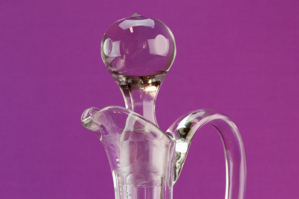 Cut glass wine carafe, English early 1900s