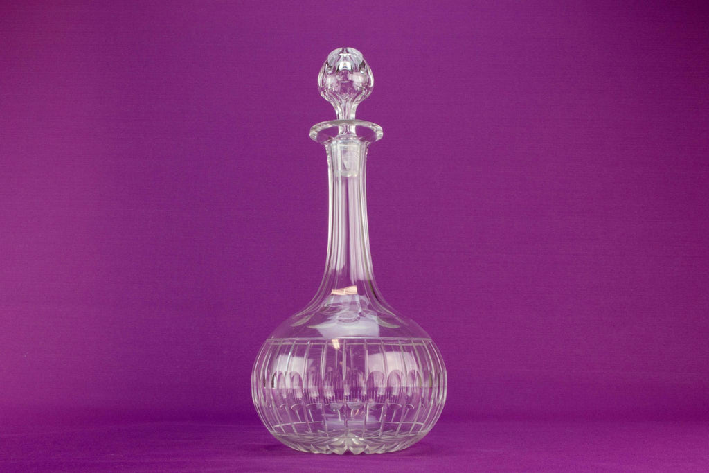 Globular port decanter, English late 19th C