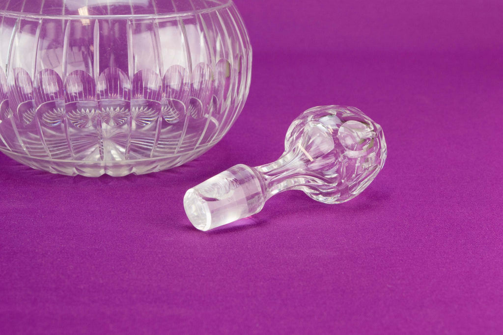 Globular port decanter, English late 19th C