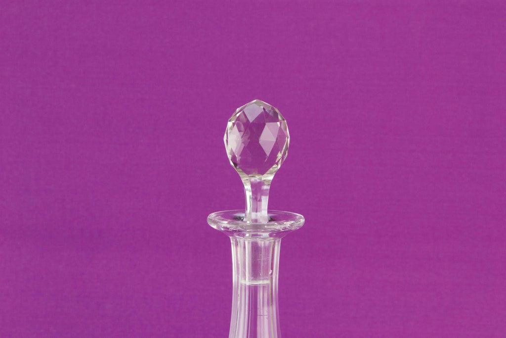 Globular cut glass decanter, circa 1900
