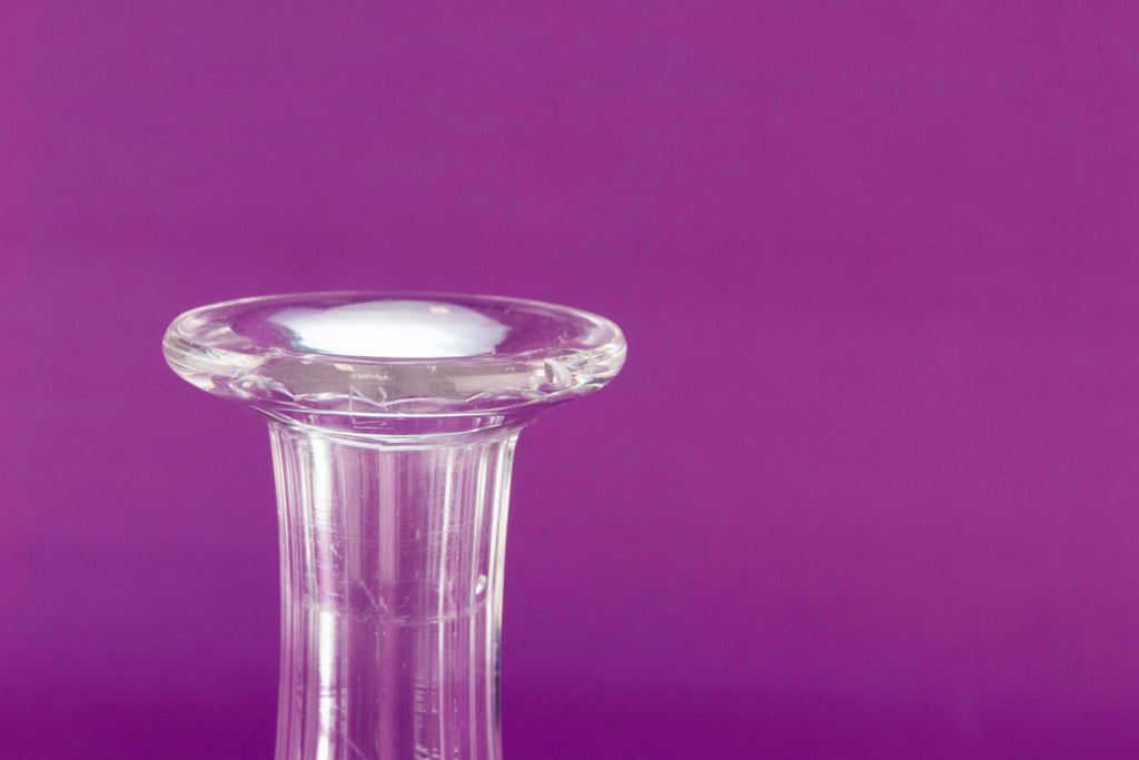 Globular cut glass decanter, circa 1900