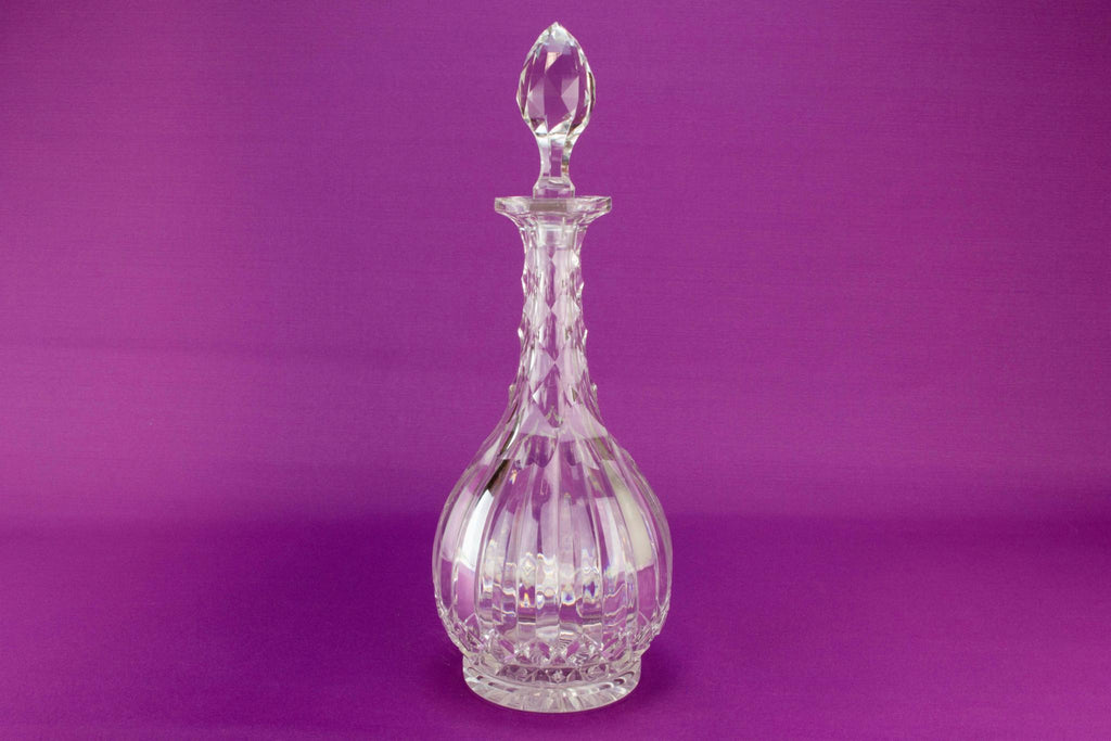 Massive cut glass decanter, English 19th c