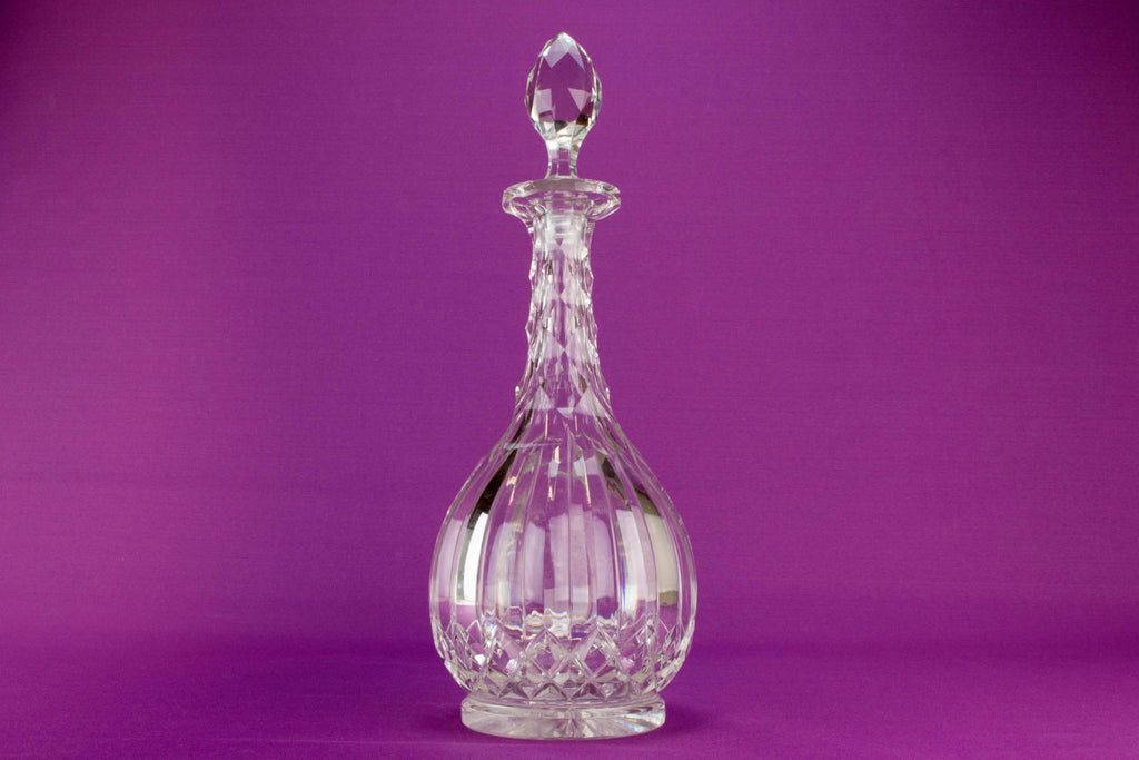 Massive cut glass decanter, English 19th c