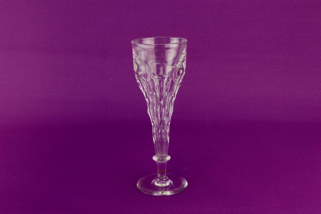 Cut glass champagne flute, circa 1900