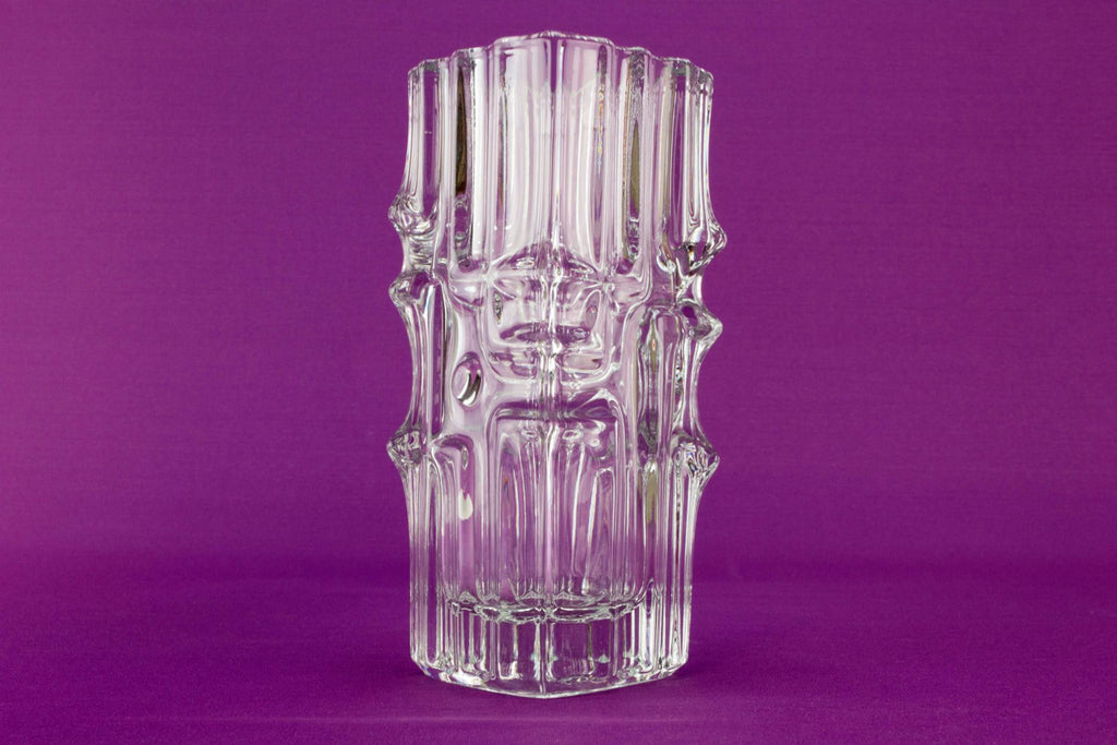 Modernist square glass vase