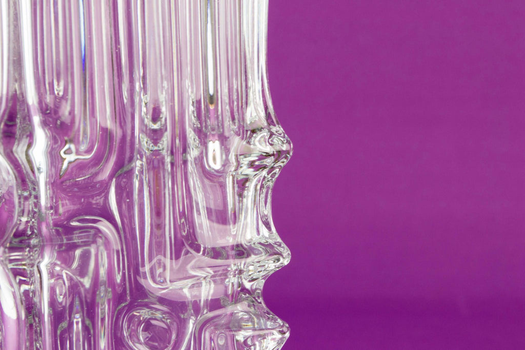 Modernist square glass vase