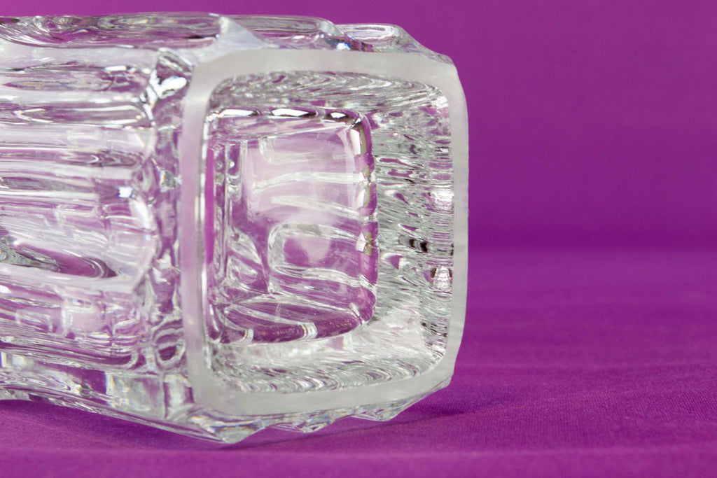 Modernist square glass vase