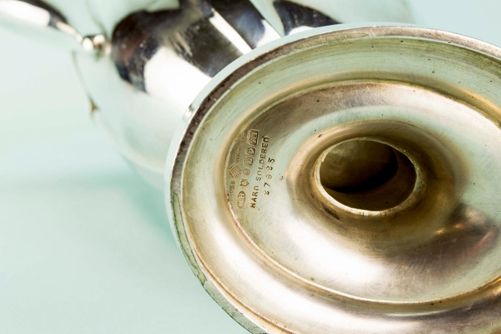 Tall silver plated coffee pot, circa 1930